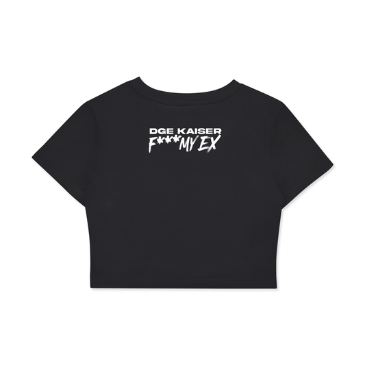 "F MY EX" Women's Fitted Crop Tee